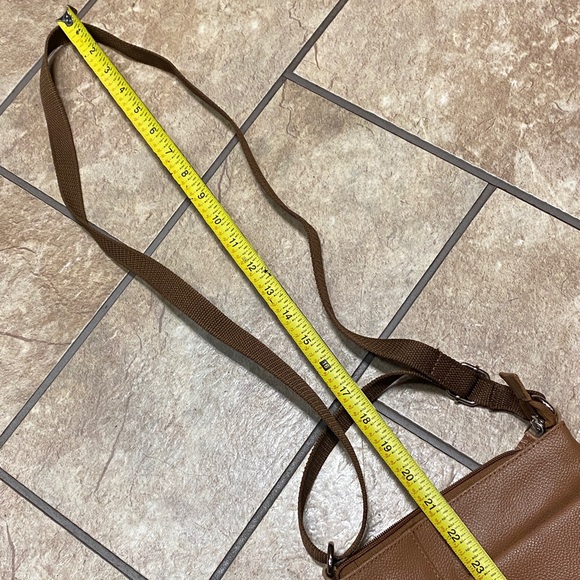 Tan Leather Messenger Bag / Crossbody - Picture 10 of 11